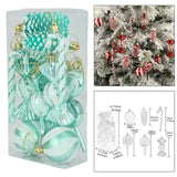 15Pcs Christmas Ornaments Gifts Christmas Balls for Home Holiday Anniversary Green