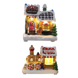 Maxbell Lighted up Christmas Village House Indoor Outdoor Xmas Christmas Scene House Biscuit