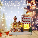 Maxbell Lighted up Christmas Village House Indoor Outdoor Xmas Christmas Scene House Cake