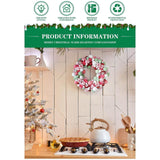 Christmas Ball Wreath Floral Wreath Ornaments for Winter Indoor Outdoor Home Green White