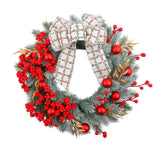 Christmas Wreath Handcrafts Front Door Garland for Holiday Farmhouse Outdoor