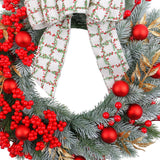 Christmas Wreath Handcrafts Front Door Garland for Holiday Farmhouse Outdoor