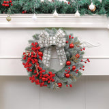 Christmas Wreath Handcrafts Front Door Garland for Holiday Farmhouse Outdoor