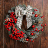 Christmas Wreath Handcrafts Front Door Garland for Holiday Farmhouse Outdoor