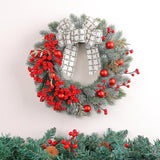 Christmas Wreath Handcrafts Front Door Garland for Holiday Farmhouse Outdoor