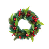 Christmas Wreath Front Door Wreath Green Leaves Wreath for Porch Garden Wall