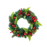 Christmas Wreath Front Door Wreath Green Leaves Wreath for Porch Garden Wall