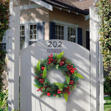 Christmas Wreath Front Door Wreath Green Leaves Wreath for Porch Garden Wall