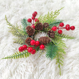 Christmas Candle Ring Wreath Rustic Pillar Candle Ring for Party Bar Wedding