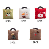 3Pcs Christmas Plush Throw Pillow Holiday Party Creative Soft Stuffed Pillow Monster