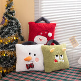 3Pcs Christmas Plush Throw Pillow Holiday Party Creative Soft Stuffed Pillow Monster