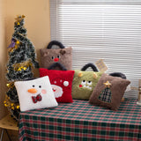 3Pcs Christmas Plush Throw Pillow Holiday Party Creative Soft Stuffed Pillow Monster