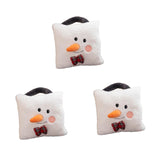 3 Pieces Christmas Plush Throw Pillow Cute Stuffed Pillow for Bedroom Indoor