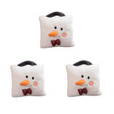 3 Pieces Christmas Plush Throw Pillow Cute Stuffed Pillow for Bedroom Indoor