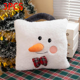 3 Pieces Christmas Plush Throw Pillow Cute Stuffed Pillow for Bedroom Indoor