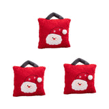 3Pcs Christmas Plush Throw Pillow Holiday Party Creative Soft Stuffed Pillow Santa Claus