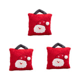 3Pcs Christmas Plush Throw Pillow Holiday Party Creative Soft Stuffed Pillow Santa Claus