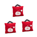 3Pcs Christmas Plush Throw Pillow Holiday Party Creative Soft Stuffed Pillow Santa Claus