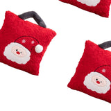 3Pcs Christmas Plush Throw Pillow Holiday Party Creative Soft Stuffed Pillow Santa Claus