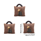 3Pcs Christmas Plush Throw Pillow Holiday Party Creative Soft Stuffed Pillow Christmas Tree