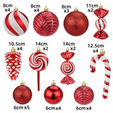 36 Pieces Christmas Tree Hanging Ornaments Gifts for Party Hotel Celebration Red