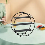 3 Tier Cupcake Stand Plate Metal Cake Stand for Afternoon Tea Party Birthday Black