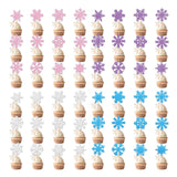 48Pcs Christmas Cupcake Toppers Snowflake Cake Toppers Festival Cake Inserts