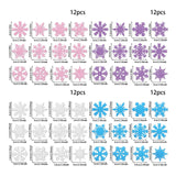 48Pcs Christmas Cupcake Toppers Snowflake Cake Toppers Festival Cake Inserts