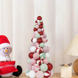 Christmas Ball Tree Gift Christmas Tree Ornament for Office Fireplace Indoor Mix Color