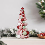 Christmas Ball Tree Gift Christmas Tree Ornament for Office Fireplace Indoor Mix Color