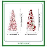 Christmas Ball Tree Gift Christmas Tree Ornament for Office Fireplace Indoor Pink White