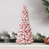 Christmas Ball Tree Gift Christmas Tree Ornament for Office Fireplace Indoor Pink White