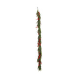 Christmas Garland 180cm Faux Garland with Red Berries for Table Wall Holiday