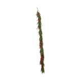 Christmas Garland 180cm Faux Garland with Red Berries for Table Wall Holiday