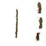 Christmas Garland 180cm Faux Garland with Red Berries for Table Wall Holiday