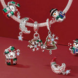 Christmas Bracelet Charm Pendant for Necklaces Xmas Bracelets Craft Supplies Style A