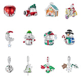 Christmas Bracelet Charm Pendant for Necklaces Xmas Bracelets Craft Supplies Style A