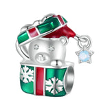 Christmas Bracelet Charm Pendant for Necklaces Xmas Bracelets Craft Supplies Style A