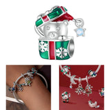 Christmas Bracelet Charm Pendant for Necklaces Xmas Bracelets Craft Supplies Style A