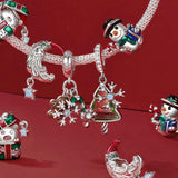 Christmas Bracelet Charm Pendant for Necklaces Xmas Bracelets Craft Supplies Style B