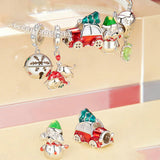 Christmas Bracelet Charm Pendant for Necklaces Xmas Bracelets Craft Supplies Style B