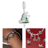 Christmas Bracelet Charm Pendant for Necklaces Xmas Bracelets Craft Supplies Style C