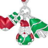 Christmas Bracelet Charm Pendant for Necklaces Xmas Bracelets Craft Supplies Style D