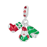 Christmas Bracelet Charm Pendant for Necklaces Xmas Bracelets Craft Supplies Style D