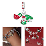 Christmas Bracelet Charm Pendant for Necklaces Xmas Bracelets Craft Supplies Style D