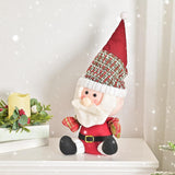 Maxbell Santa Claus Doll Artwork Display Ornament for Farmhouse Party New Year
