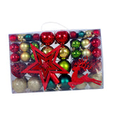 102 Pieces Christmas Balls Star Deer Ornaments Set for Home Wedding Birthday Gold Red Dark Green