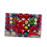 102 Pieces Christmas Balls Star Deer Ornaments Set for Home Wedding Birthday Gold Red Dark Green