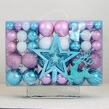 102 Pieces Christmas Balls Star Deer Ornaments Set for Home Wedding Birthday Blue White Pink