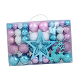 102 Pieces Christmas Balls Star Deer Ornaments Set for Home Wedding Birthday Blue White Pink